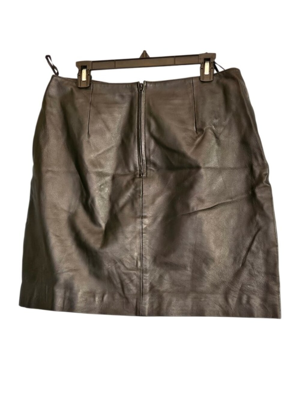 Vintage Black Leather Skirt - Picture 2 of 2